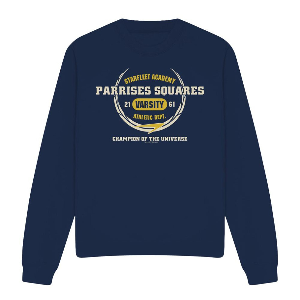Star Trek (S, Navy) Unisex Adult Parrises Squares Sweatshirt