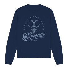 (M, Navy) Yellowstone Unisex Adult Revenge Skull Sweatshirt