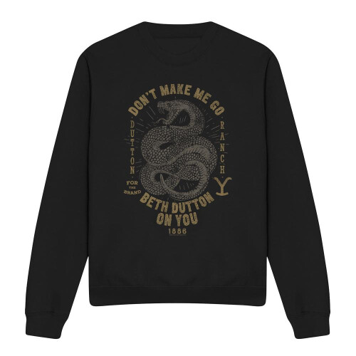 Yellowstone (S, Black) Yellowstone Unisex Adult Beth Dutton Sweatshirt
