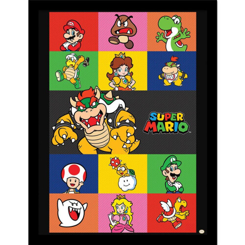 Super Mario Super Mario Characters Framed Print