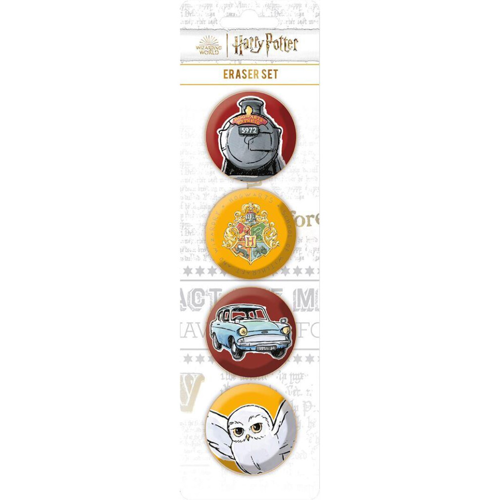 Harry Potter Eraser (Pack Of 4)