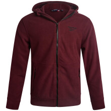 Reebok Heren Fleece Jacket - Lichtgewicht Polar Fleece Winterjackets voor Mannen - Gym Kleding Outdoor Jas, Maat Groot, Maroon