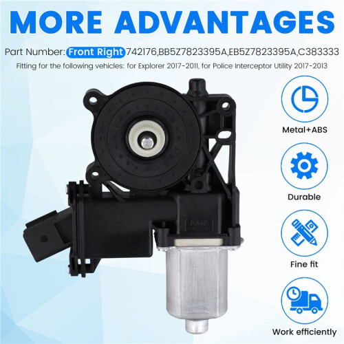 Car Front Power Window Lifter Motor for  Explorer 2011-2017 Right EB5Z7823394A