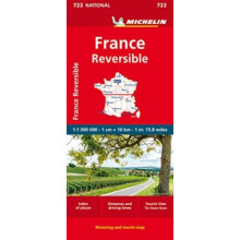 France reversible Michelin National Map 722 by Michelin Other Book