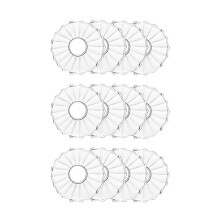 Glass Bobeches for Candlestick Holders,12 Pcs Ribbed Candle Drip Protectors Candle Rings for Tapers, Candle Drip Catcher