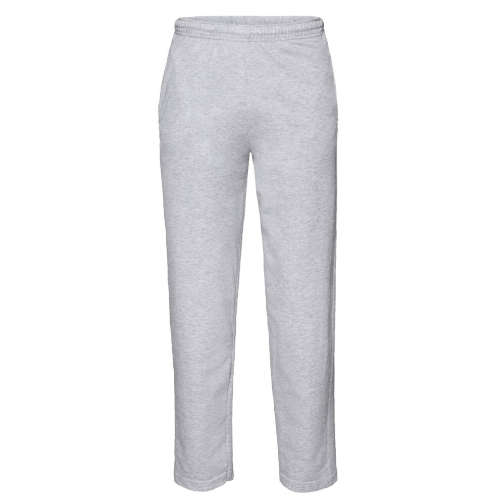 (L, Heather Grey) Fruit Of The Loom Mens Lightweight Jog Pant / Jogging Bottoms