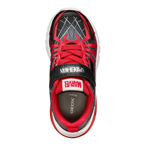 Geox (3 UK, Black/Red) Geox Boys Ciberdron Trainers 1