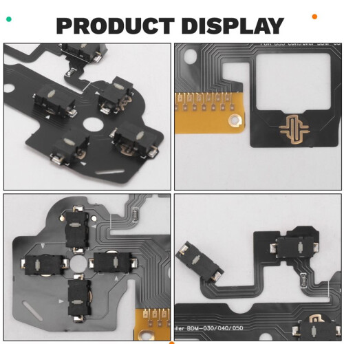 Ergonomic Micro- Tactile Clicky Hair Trigger Kit+Joystick Cap for PS5 Controller BDM-030/040/050 12 Key Click A 1