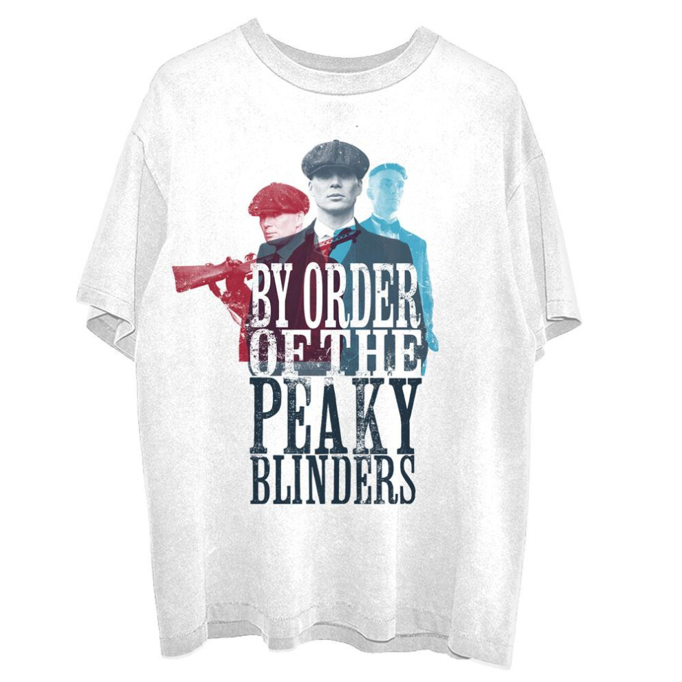 Peaky Blinders (M, ) Unisex Adult Tommy Shelby T-Shirt White