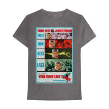 (XXL, Charcoal Grey) James Bond Unisex Adult You Only Live Twice Cotton T-Shirt