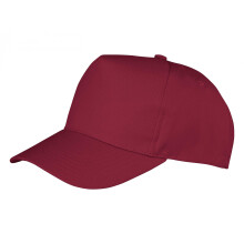 (One Size, Burgundy) Result Headwear Childrens/Kids Boston 5 Panel Baseball Cap