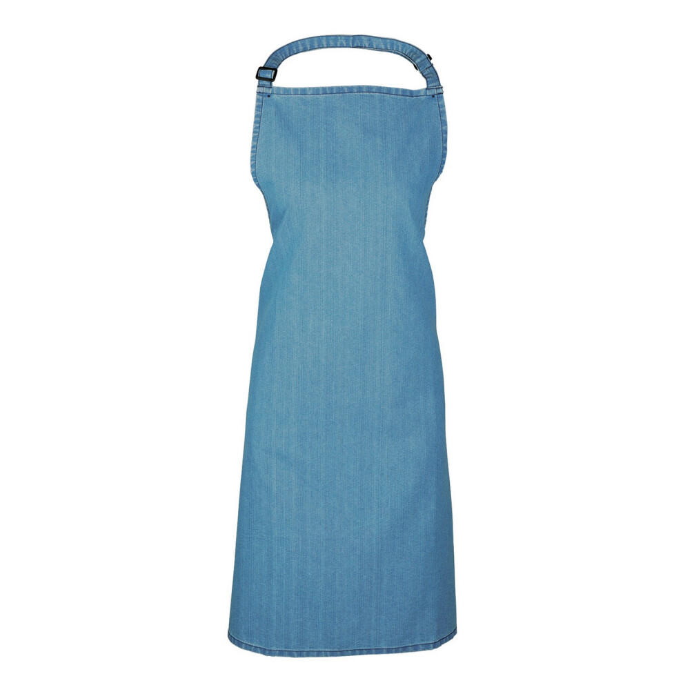 - Premier Unisex Adult Plain Apron Blue Denim (One Size) - Image 2