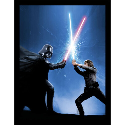 Star Wars Star Wars Luke Vs Vader Framed Poster