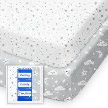 Fodere per Pack and Play, TotBasic Fodere Morbide per Lettini Portatili, Compatibili con Graco Pack n Play