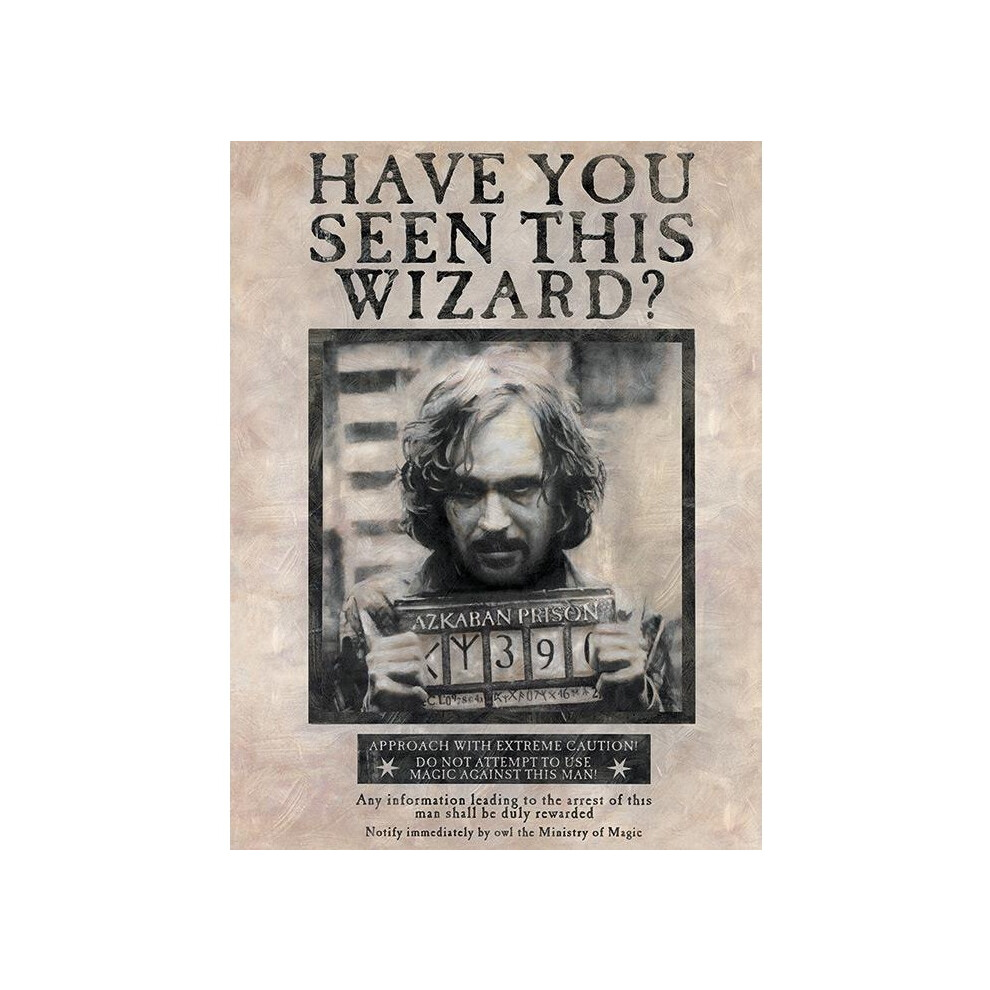Harry Potter Wanted Sirius Canvas Print Black