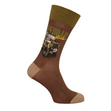 (6-11 UK, Brown) Simply Essentials Boys Toys Mens Safari Truck Socks