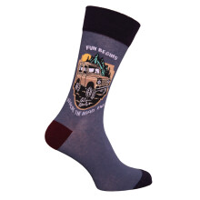 (6-11 UK, Blue) Simply Essentials Boys Toys Mens Safari Truck Socks