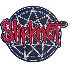 Slipknot Logo Over Nonogram Woven Iron On Patch