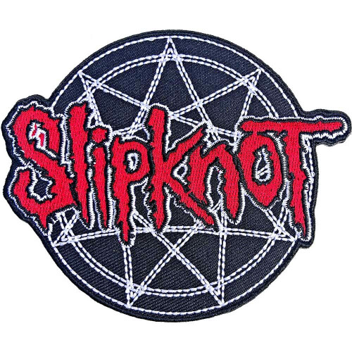 Slipknot Logo Over Nonogram Woven Iron On Patch