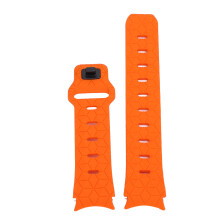 Silikon Fußball Textur Doppelfarbiges Armband für Galaxy Watch 6 5 4 Orange