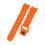 Durable Silicone Watch Strap Orange 19