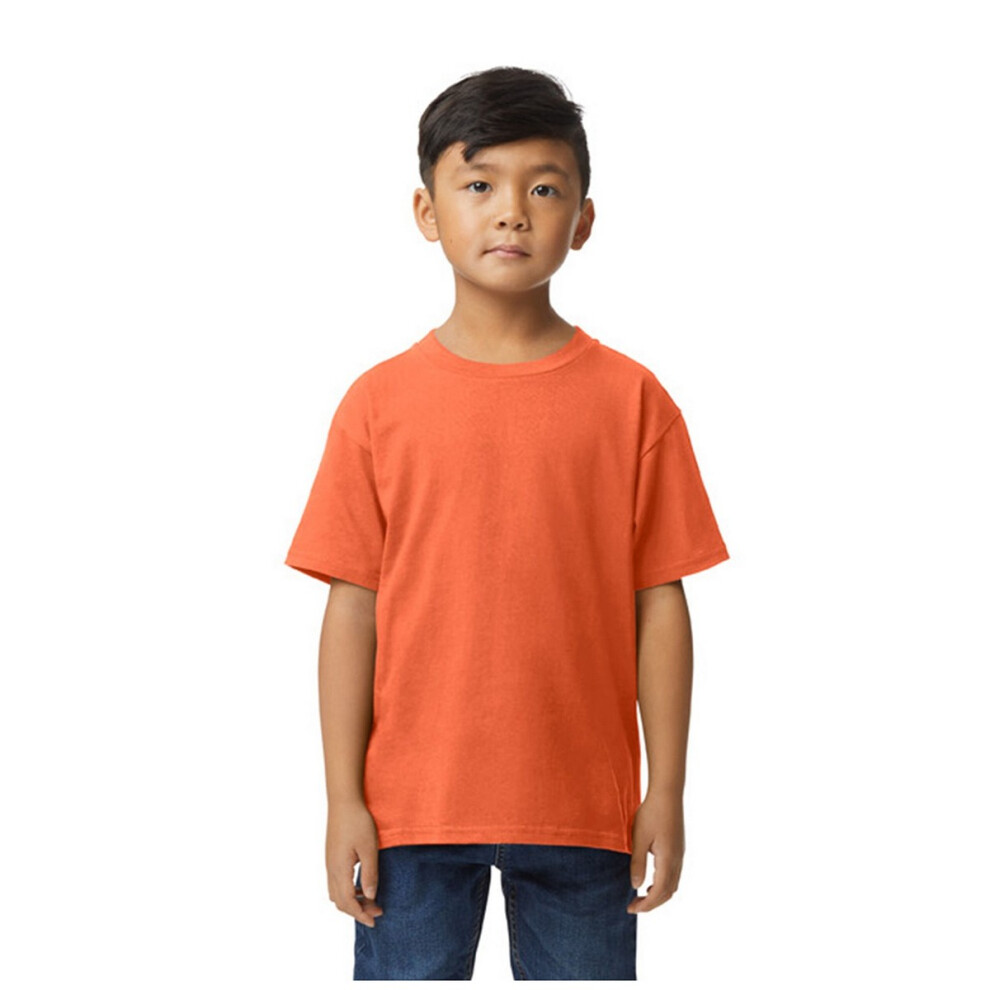 Gildan (M, ) Childrens/Kids Softstyle Midweight T-Shirt Orange