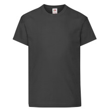 (5-6 Years, Black) Fruit of the Loom Childrens/Kids Original T-Shirt