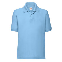 (14-15 Years, Sky Blue) Fruit of the Loom Childrens/Kids 65/35 Polo Shirt