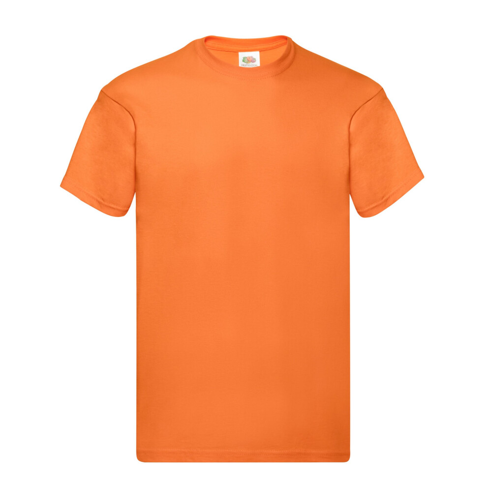 Fruit Of The Loom (L, Orange) Mens Original T-Shirt