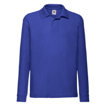(14-15 Years, Royal Blue) Fruit of the Loom Childrens/Kids Long-Sleeved Polo Shirt