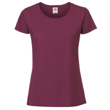 (XL, Burgundy) Fruit Of The Loom Womens/Ladies Iconic 195 Premium Ringspun Cotton T-Shirt