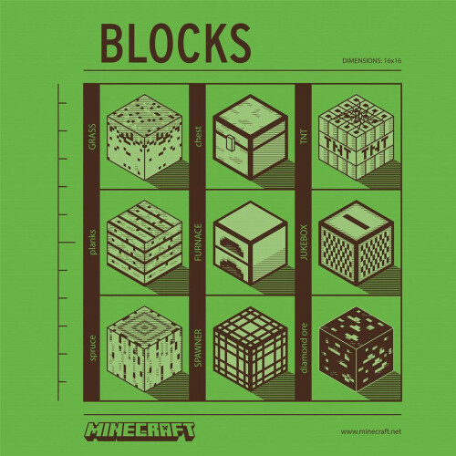 Minecraft Minecraft Blocks Canvas Print