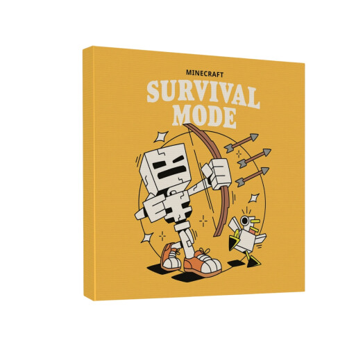 Minecraft Minecraft Survival Mode Framed Canvas Print 1