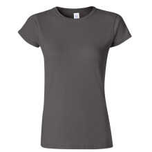 (S, Charcoal) Gildan Ladies Soft Style Short Sleeve T-Shirt