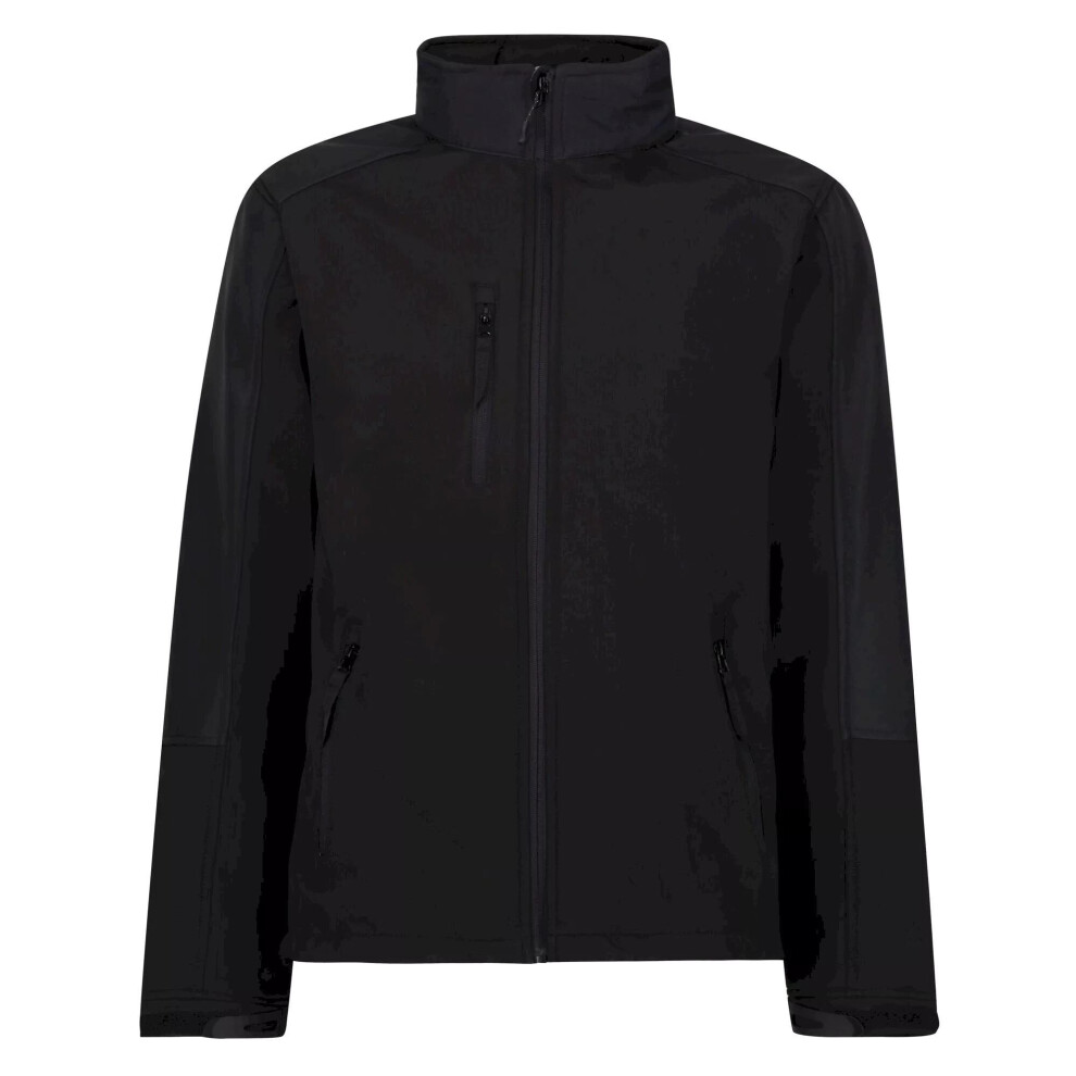 Regatta Mens Hydroforce 3-Layer Membrane Waterproof Breathable Softshell Jackets Black