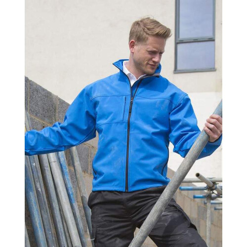 Result (M, Azure Blue) Result Mens Softshell Premium 3 Layer Performance Jacket (Waterproof, Windproof & Breathable) 2