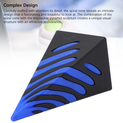 Impossible Cone: PLA azul-negro, 5,5x11 cm 2