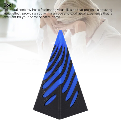 Impossible Pyramid Passthrough Desk Toy, 5.511cm, Blue Black 1