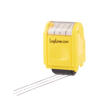LEGILINER Sello de Escritura a Mano 1/2" (Amarillo) - Línea Discontinua para Aula y Hogar