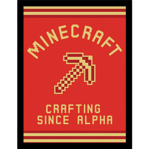 Minecraft Minecraft Crafting Since Alpha Framed Poster