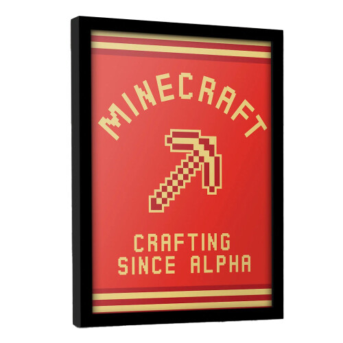 Minecraft Minecraft Crafting Since Alpha Framed Poster 2