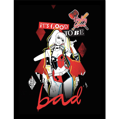 Batman Batman Harley Quinn Bad Framed Poster