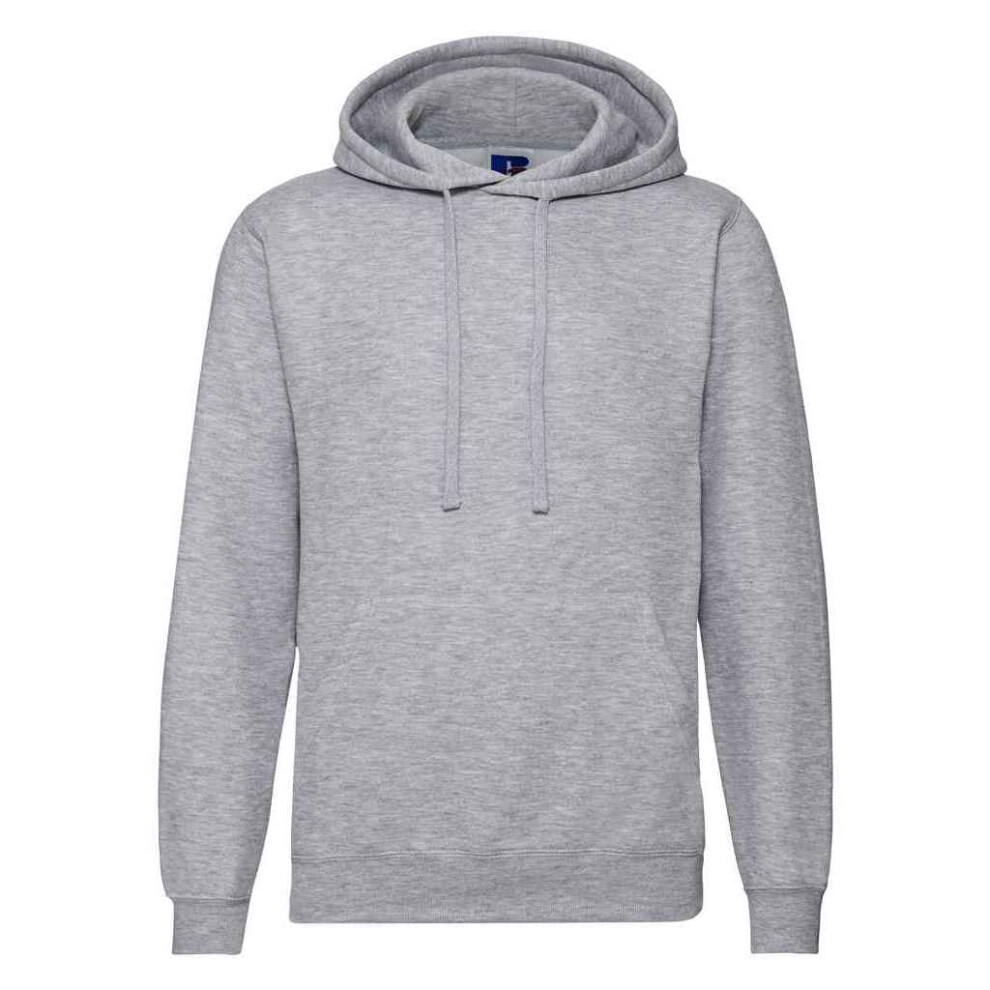 Russell (S, Light Oxford) Unisex Adult Hooded Sweatshirt