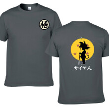 (Dark Gray, M) Dragon Anime Ball Z Goku Short Sleeve Tshirt Tee Goku Cotton T Shirt Tops Shirt