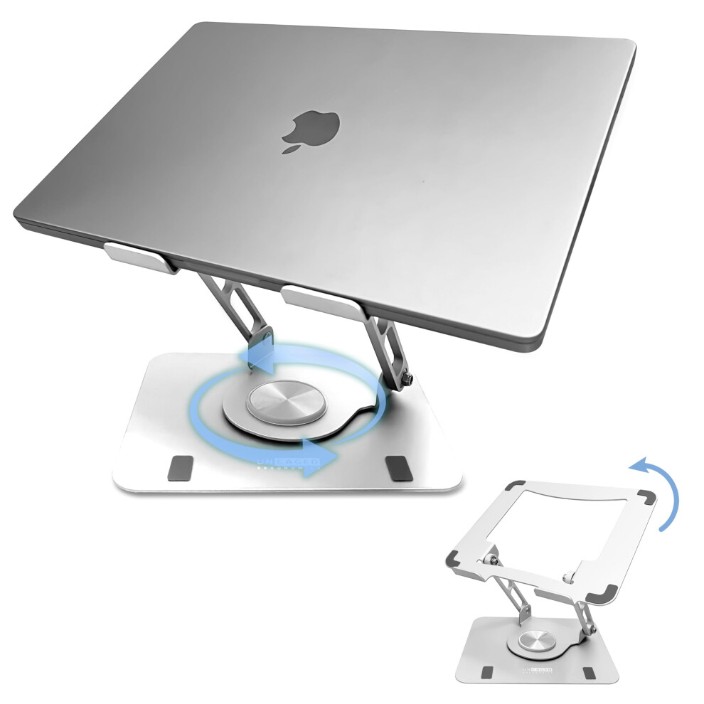 Uncaged Ergonomics Swivel Laptop Stand For Desk, Adjustable Computer Ipad Stand For Desk W/ 360 Rotation, Portable Laptop Holder For Home Office Ergon 632726328931