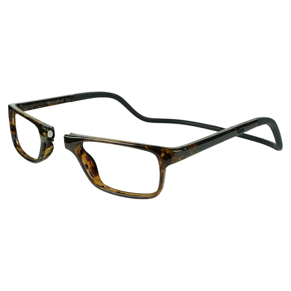 Clic Magnetic Reading Glasses For Men Or Women, Soft Foldable Band, Computer Readers, Nashi (S-Xl, Tortoise, 1.75 Magnification)