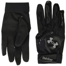 Guanti da Baseball Under Armour per Ragazzi, (007) Nero/Nero/Acciaio, Grande