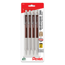 Pentel GraphGear 500 Potlood voor Technisch Tekenen, (0.3mm), Extra Fijne Lijn, Bruine Huls, Verpakking van 4 (PG523BP4E)