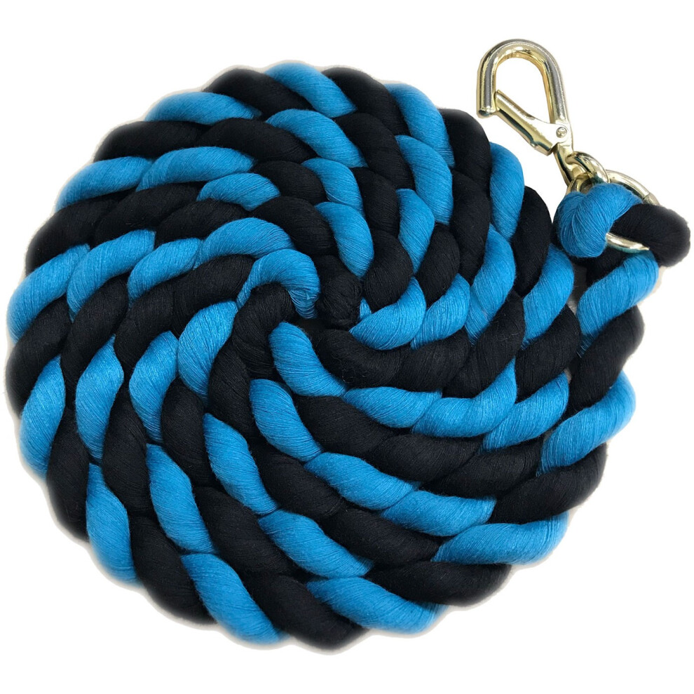 Shires (One Size, Black/Teal) Two Tone Horse Lead Rope