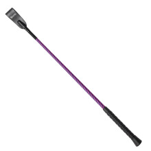 (21in, Navy/Raspberry) Shires Threaded Leather Horse Riding Whip